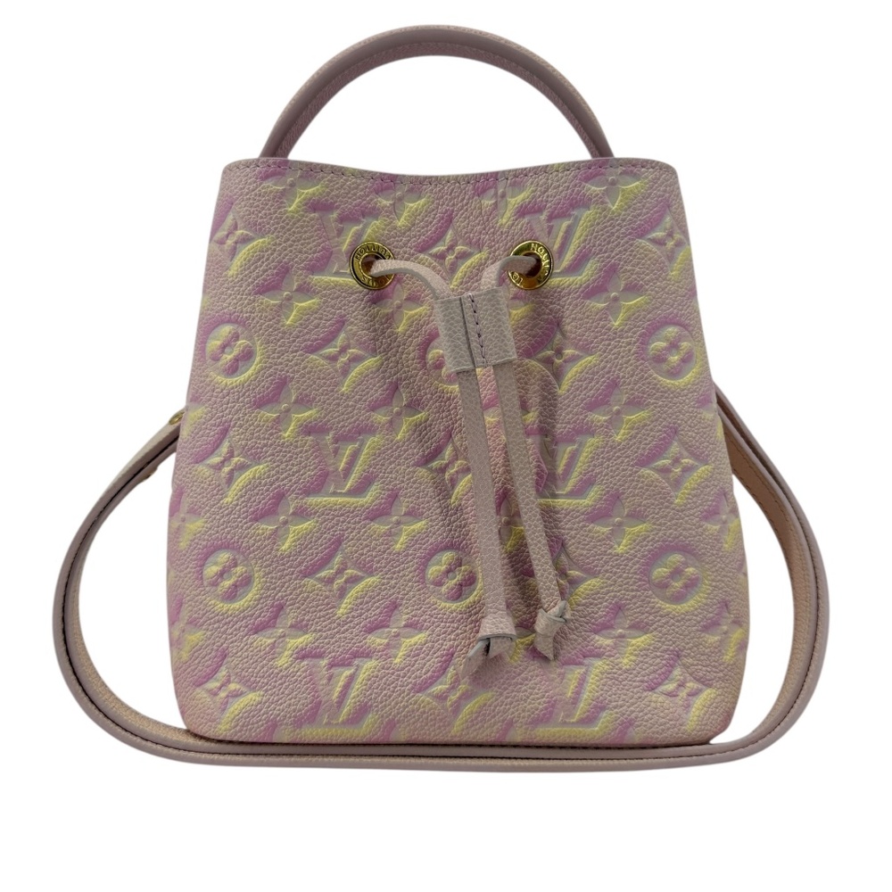 uis Vuitton Empreinte Monogram Summer Stardust Néonoé BB Bucket Bag – Pink